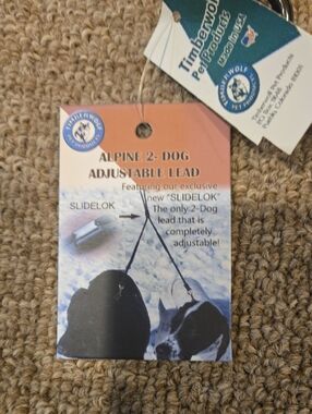 Black Timberwolf Alpine 2-Dog Adjustable Lead Leash For 2 Small Dogs